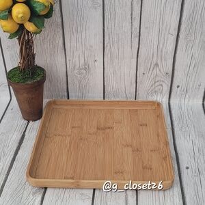 Natural Bamboo Serving Tray,12”
